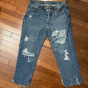 old navy high rise slouchy straight sz 10